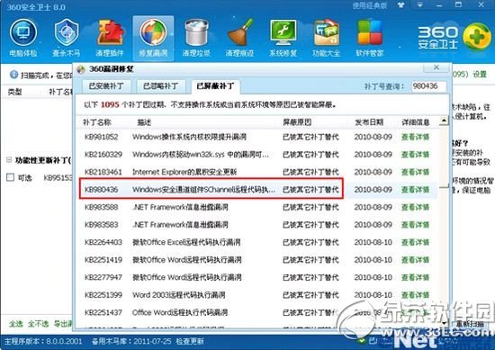 360安全卫士“打折”微软补丁？