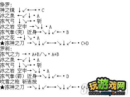 《侍魂3》出招表大全