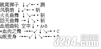 NEOGEO《侍魂2》全角色出招表攻略