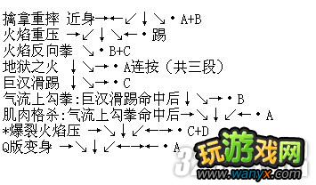 NEOGEO《侍魂2》全角色出招表攻略